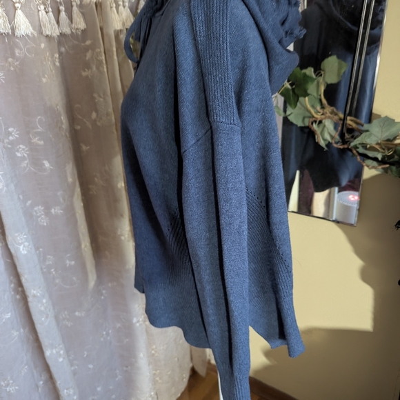 Charlie B | Blue Fringed Sweater - Picture 7 of 10